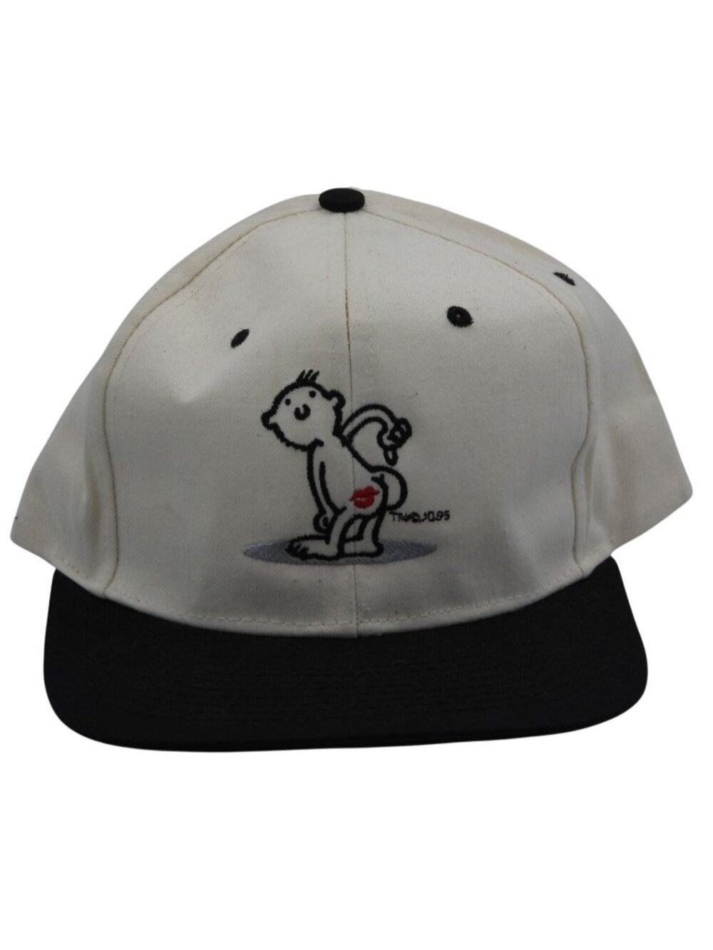 Vintage 90s Jim Benton Kiss My Butt Embroidered Head to Toe Snapback Hat